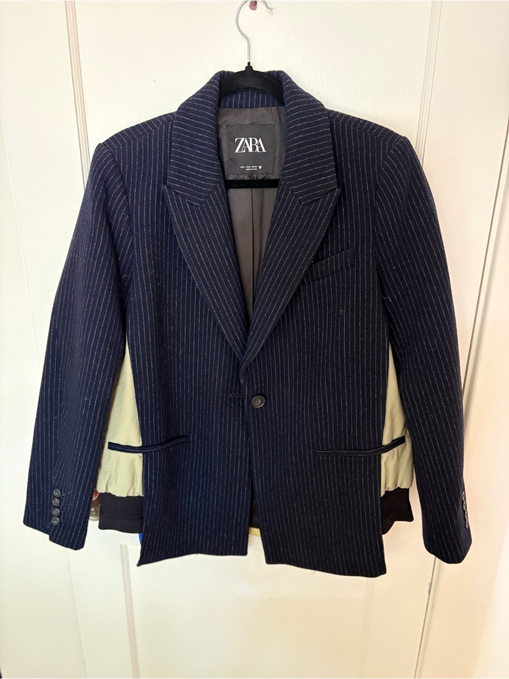 Zara Navy Pinstripe Blazer - Classic Men's Suit Jacket